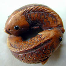 ASTROLOGICAL OJIME BEAD - PISCES FISH